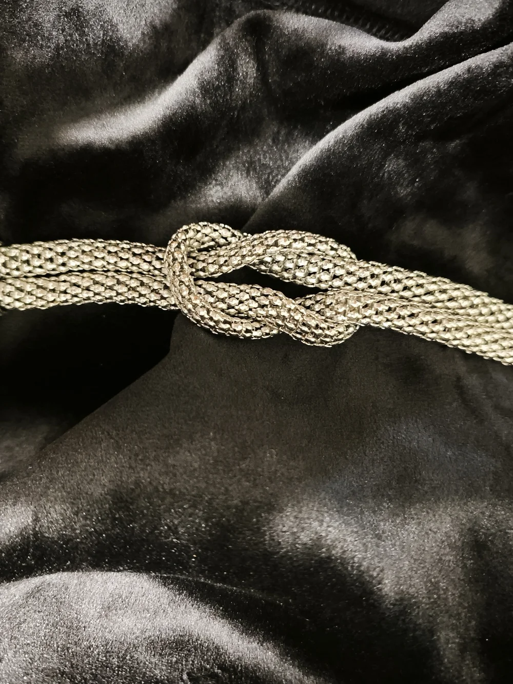 Silver Braided Chain Multi-Strand Bracelet - Women Jewelry - Picture 2 of 3